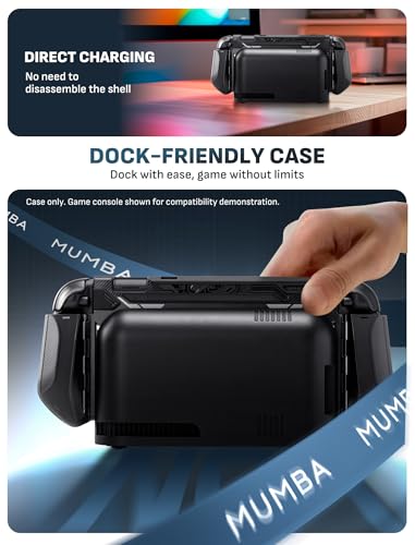 Mumba Blade Series Case for Nintendo Switch 2 [Dock Friendly] [Military-Grade Protection] Switch 2 Grip Protective Cover Shell, Quick-Release Joy-Con, Accessories for Switch 2 Controllers (Black) - color: Black