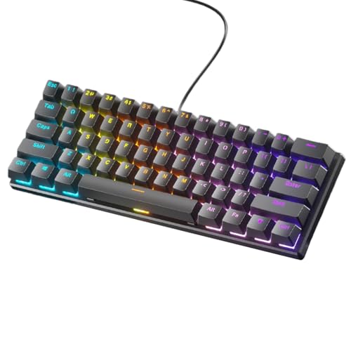 Gaming Keyboard Full Size LED Backlit Quiet Computer Keyboard 61 Key Corded Keyboard For PC Desktop Office Gaming