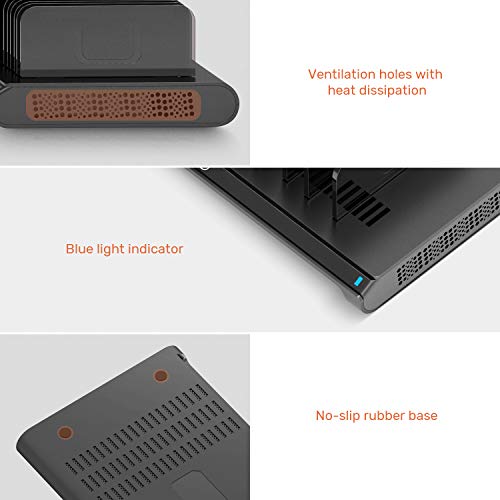 Alxum 10 Port USB Charging Station, 60W Mobile Charging Station with Multi-Port USB Fast Charger Stand for Mobile Phone, Tablet and More,Black - size: 60W (10 Ports)
