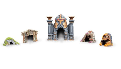 Dungeons & Lasers: Entrances Pack - 5 Detailed Entrances for Miniatures - DND Terrain Set for Tabletop RPG Games 5E Compatible - Unpainted and Unassembled - Ages 14+
