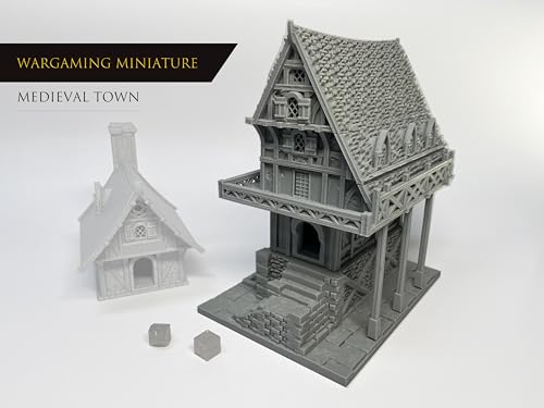 HAUTICO Medieval Gothic Miniature Building – Paintable Tabletop Terrain for D&D, Wargames & Dioramas 18mm (Medium Scale)