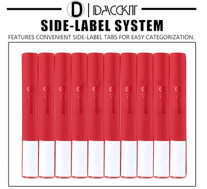 D DACCKIT Card Binder 16 Pocket - Fits 1024 Cards，4X4 Ringless Card Album with Sleeves for Trading Cards & Sports Cards（Model A，Classic Red） - color: Classic Red