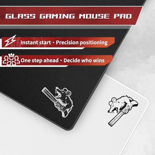 Glass Gaming Mouse Pad, 400mm x 500mm, FPS Game, Special Tempered Glass, Durable, 3mm Thick, Accurately and Quickly Target Your Opponents (400mm x 500mm, White) - color: white, size: 400mm×500mm