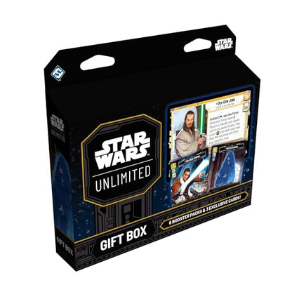 Asmodee Star Wars: Unlimited Gift Box - Collectible Trading Card Game Expansion, Includes 8 Booster Packs, 2 Exclusive Variant Cards & Oversized Leader, Ages 12+, 2+ Players, 20 Minute Playtime