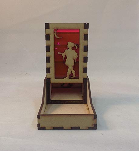 Bard Mini Dice Tower v1 Neon Pink Acrylic Window Laser Cut MDF Unique Gift