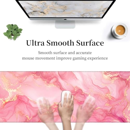 Extended Gaming Mouse Pad, Large Mouse Mat, XL Desk Pad for Keyboard and Mouse, Non-Slip Rubber Base & Stitched Edges for Gamer Office 31.5x11.8 in - color: 15