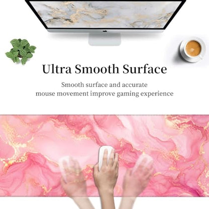 Extended Gaming Mouse Pad, Large Mouse Mat, XL Desk Pad for Keyboard and Mouse, Non-Slip Rubber Base & Stitched Edges for Gamer Office 31.5x11.8 in - color: 15