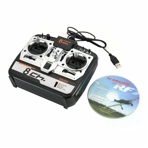 6CH 8CH RC Flight Simulator Controller Support,Compatible for G7 Phoenix 5.0 XTR Remote Control Helicopter Fixed-Wing Drone(8ch Right Throttle) - color: 8ch right throttle