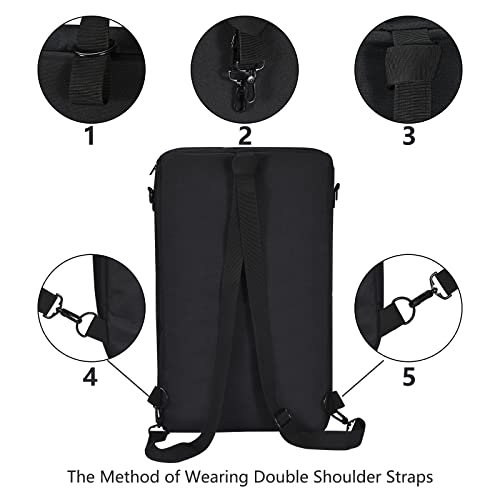 Padded DJ Controller Case for Pioneer DDJ-FLX4, DDJ SB3 400, Protector Bag Backpack Compatible with Hercules Inpulse 300, For Roland dj-202 / for Traktor Kontrol S2 Mk3 DJ Controllers Storage
