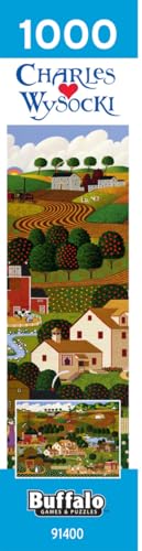 Buffalo Games - Charles Wysocki Old Homestead - 1000 Piece Jigsaw Puzzle | Art by Charles Wysocki, Frameable Art, Made in USA, Recycled Board, Includes Poster, Challenging, intermediate to expert - color: Old Homestead