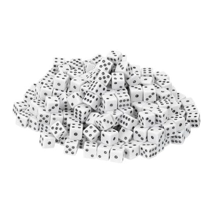 uxcell 300Pcs Mini Dice, 8mm/0.31" Acrylic Tiny Six Side Game Dot Square Dice Bulk for Table Board Game Party Activities, White/Black - color: White/Black, size: 8mm/0.31"