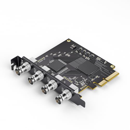4-Channel Quad SDI PCIe Video Capture Card,Ultra-Low Latency for Multi-Channel Live Streaming, Video Conferencing, Teaching, and Broadcasting