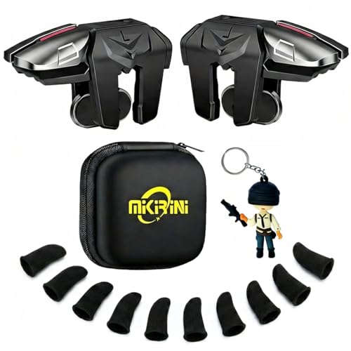 PUBG Mobile Triggers 13 in 1 Combo, 4 Gaming Triggers Mobile Phone Game Controller for PUBG/Knives Out/Call of Duty/Rules of Survival, Aim & Fire Trigger for iPhone & Android Phone (Boy) | L2R2 gaming trigger, compatible with iPhones & Android Cell Phones