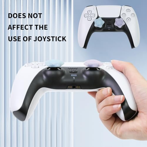 Glitter Star Switch 2 Joycon Thumb Grips Caps, 4 PCS Cute Kawaii 3D Silicone Analog Thumbstick Button Cover for PS5/PS4, Xbox Series X/S, Xbox One, Switch PRO Controller Joystick Caps - color: Multicolor Star for NS2