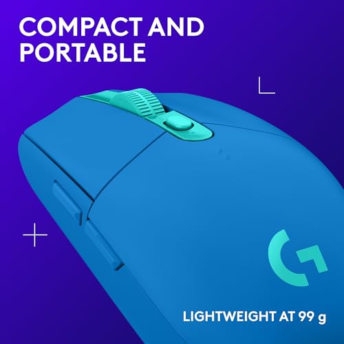 Logitech G305 Lightspeed Wireless Gaming Mouse - Blue - color: Blue, style: Classic