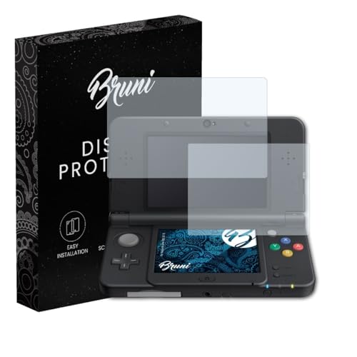 Bruni Screen Protector compatible with Nintendo New 3DS 2015 Protector Film, crystal clear Protective Film (Set of 2) - size: New 3DS (2015)