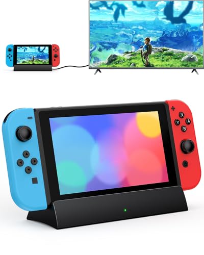 TV Docking Station for Switch and Switch OLED, Dock Station with 4K 1080P HDMI and USB 3.0 Port, Replacement for Official Switch Dock (Dock Only)