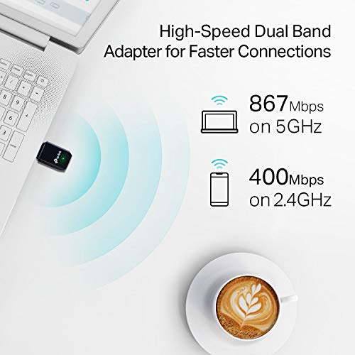 TP-Link AC1300 USB WiFi Adapter(Archer T3U)- 2.4G/5G Dual Band Wireless Network Adapter for PC Desktop, MU-MIMO WiFi Dongle, USB 3.0, Supports Windows 11, 10, 8.1, 8, 7, XP/Mac OS X 10.9-10.14 - style: AC1300