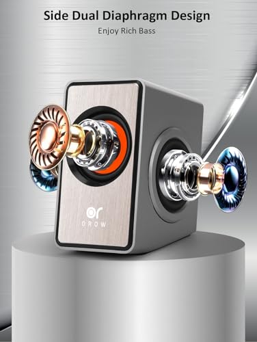 OR O R O W OROW Computer Speakers,12W Mini Desktop Speaker with Volume Control, 3.5mm AUX Speaker, USB Powered Laptop Speakers,Great for PC/Monitor/mac/iMac/Projector(S206)
