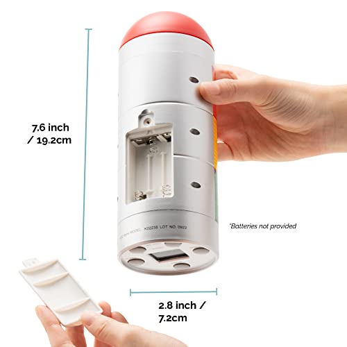 KADAMS Visual Timer for Kids with Audio Pre-Alarm - Traffic Light Alarm for Kids Toddler Teachers Classroom Home Time Management Tool 24hr Countdown Pause Memory Function, Silver - color: Silver