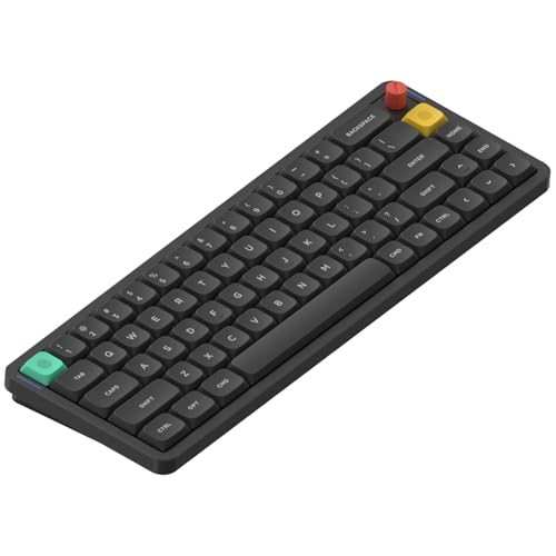 nuphy Air65 V3 Hot Swappable Wireless Mechanical Keyboard, 68 Keys 65% Layout Custom Low Profile Keyboard with Multifunctional knob,Gasket Mounted,RGB Backlit,Support Bluetooth/2.4GHz/USB-C - color: Black, size: Red nano Switch