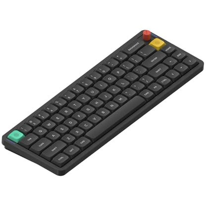 nuphy Air65 V3 Hot Swappable Wireless Mechanical Keyboard, 68 Keys 65% Layout Custom Low Profile Keyboard with Multifunctional knob,Gasket Mounted,RGB Backlit,Support Bluetooth/2.4GHz/USB-C - color: Black, size: Red nano Switch
