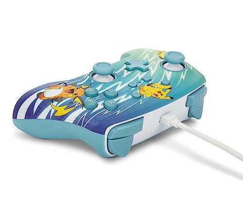 PowerA Enhanced Nintendo Switch and Switch 2 Wired Controller - Pikachu Evolution, Pokemon Switch Controller, Mappable Gaming Buttons, Officially licensed - color: Pikachu Evolution