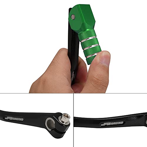 JFG RACING Motorcycle Folding Gear Shifter Shift Lever Pedal CNC Universal for KX 50 100 125 KLX 140 CRF XR RM TTR PW SSR Apollo TAO TAO SDG Thumpstar 50cc - 125cc Dirt Pit Bike Green - color: Green