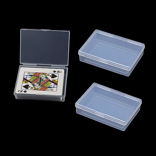 Playing Card Case 3Pcs Plastic Playing Card Box Holder Storage Organizer | NO Cards | Snap Closed | Suitable for 3.5X2.5 inch Game Gard - style: 3pcs for Poker Size