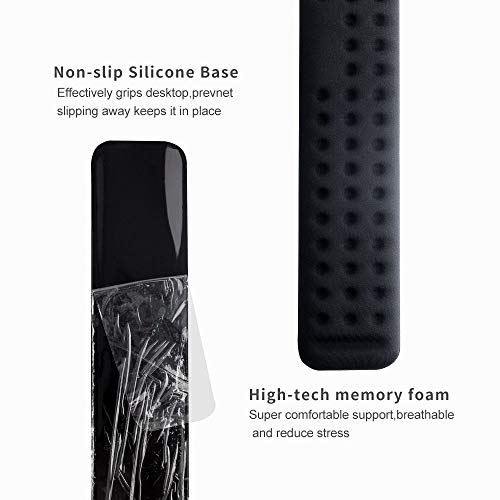 Keyboard and Mouse Wrist Rest Set Gaming Memory Foam Ergonomic Hand Palm Rest Support for Computer, PC, Laptop, Mac Typing and Wrist Pain Relief and Repair (17.3 Inch, Black)