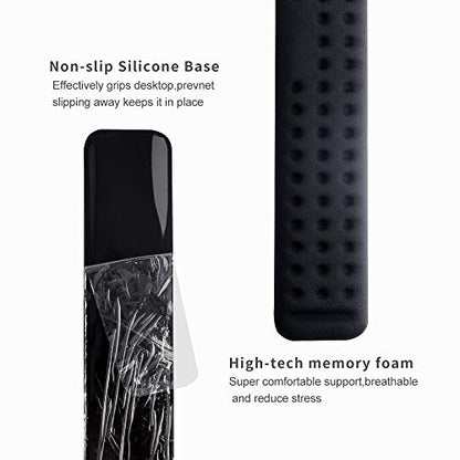 Keyboard and Mouse Wrist Rest Set Gaming Memory Foam Ergonomic Hand Palm Rest Support for Computer, PC, Laptop, Mac Typing and Wrist Pain Relief and Repair (17.3 Inch, Black)