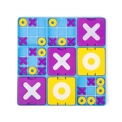 Ultimate Tic Tac Toe™ By Relatable, Exciting Board Games for Family Gatherings, Great Classroom Games for Kids, Includes 1 Board, 41 Mini X's, 40 Mini O's, 5 Large X's, 5 Large O's