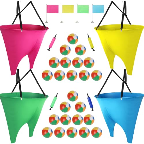 24Pcs Granny Pants Yard Game Funny Field Day Outdoor Games for Adults Kids and Family Gaint Pant Set for Brithday Party Tossing Games Activities for Groups - size: 4 Large