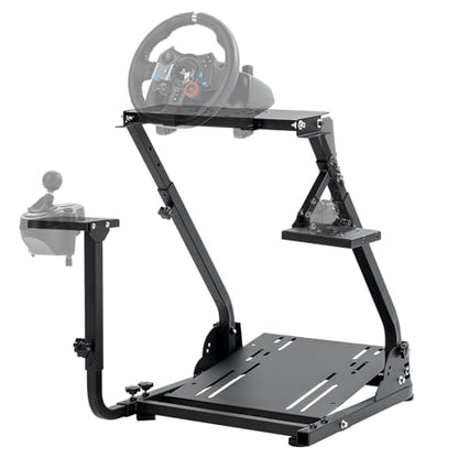 Mokapit Racing Wheel Stand Fit for Logitech/Thrustmaster/PXN G25 G27 G29 G920 T300RS T500RS Foldable Adjustable Steering Wheel Stand without Steering Wheel Pedal Handbrake