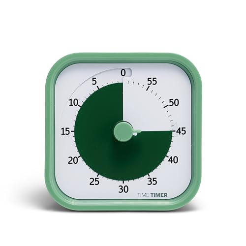 TIME TIMER Home MOD – 60-Minute Visual Timer, Home Edition, Silent Operation, for Homeschool Supplies, Study, Office & Meetings (Fern Green) - color: Fern Green, style: Timer