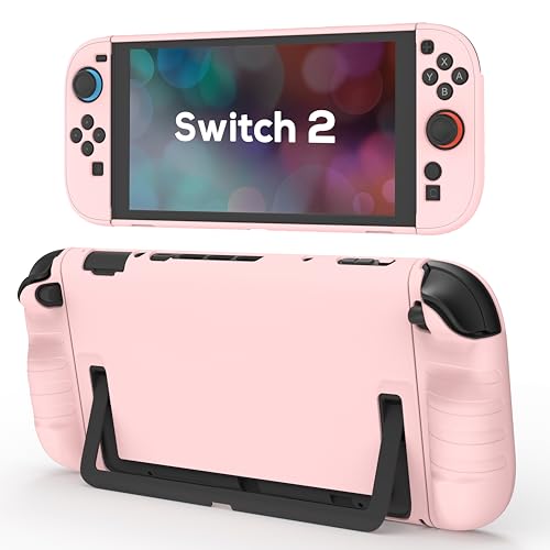 TIKOdirect Protective Case for Switch 2, Hard PC Slim Dockable Cover Case Designed for Switch 2 2025, Game Console and Joy Con Controllers, Pink - color: Pink