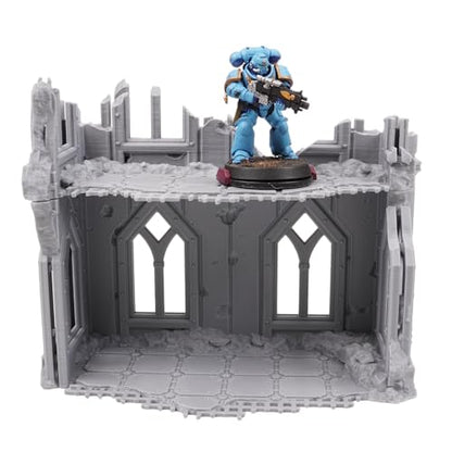Tabletop Terrain Hab Unit Ruins - Modular Sci-Fi Terrain for Tabletop Wargaming Competitive Ruins 28mm 32mm