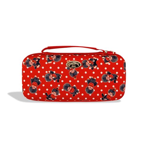 Sonix x Monchhichi Carrying Case for Nintendo Switch 2, Switch 1, Lite, OLED, Protective Travel Case with Game Cartridge Storage | Monchhichi Red Dot - color: Monchhichi Red Dot