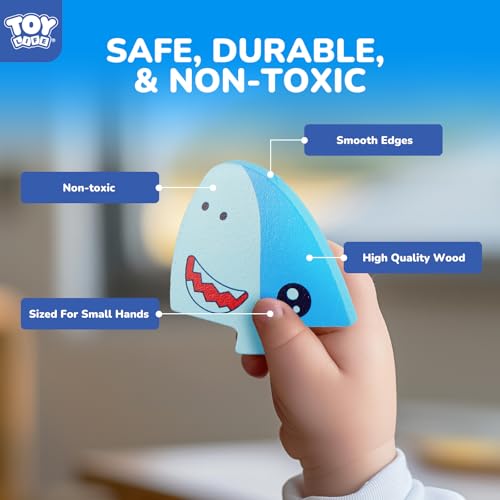 TOY Life Toddler Puzzles Ages 2-4, Wooden Puzzles for Toddlers 1-3, 7 Pcs Sea Animals Puzzle 2 Year Old, Montessori Toddler Boys Girls Toys 2-3, Educational Gift Learning Toys for 2 Year Old - style: Sea Animals