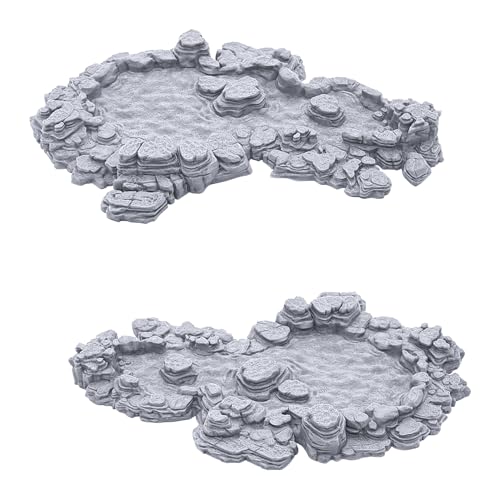 EnderToys Grotto Cavern Pools by Printable Scenery, 3D Printed Tabletop RPG Scenery and Wargame Terrain 28mm Miniatures