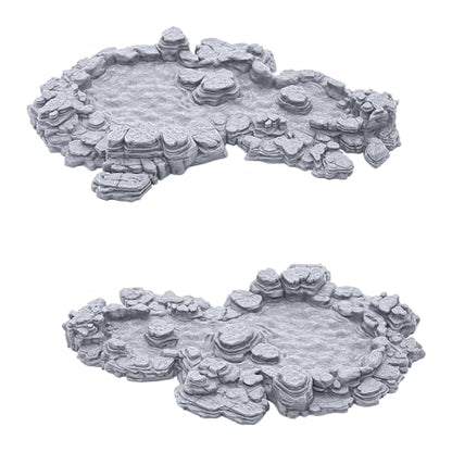 EnderToys Grotto Cavern Pools by Printable Scenery, 3D Printed Tabletop RPG Scenery and Wargame Terrain 28mm Miniatures