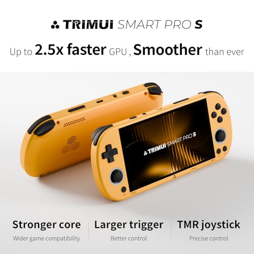 Trimui Smart Pro-S 4.96″ Retro Handheld Game Console, Allwinner A523 Octa-Core 2.0GHz, Mali-G57, Active Cooling, L3/R3, Linux, 8GB + microSD (RED-No Card) - color: Red-no Card