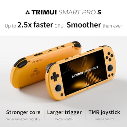 Trimui Smart Pro-S 4.96″ Retro Handheld Game Console, Allwinner A523 Octa-Core 2.0GHz, Mali-G57, Active Cooling, L3/R3, Linux, 8GB + microSD (White-No Card) - color: White-no Card