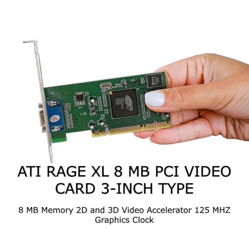 KUJOBUY 8MB Graphics Card VGA PCI 32Bit for Server Industrial Computer Multi-Display for ATI Rage XL 32 Bit PCI VGA Video Card PCI-X Interface Universal Video Card for Desktop Computers