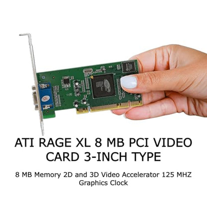 KUJOBUY 8MB Graphics Card VGA PCI 32Bit for Server Industrial Computer Multi-Display for ATI Rage XL 32 Bit PCI VGA Video Card PCI-X Interface Universal Video Card for Desktop Computers