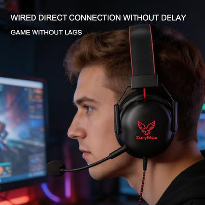 Wired Gaming Headset,Removable Mic,USB-C,3.5mm Audio Jack