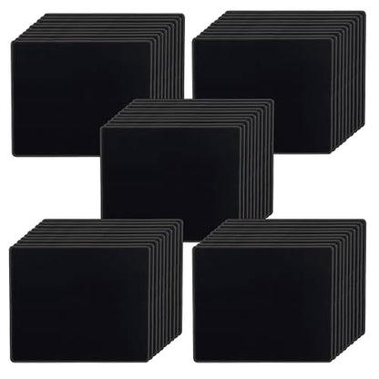SaiTech IT 50 Pack Waterproof Mouse Pad, 8.66x7.1 inch, Black | Stitched Edges, Non-Slip Rubber Base. Ideal For Computers, Laptops, Office, And Home Use - color: Black-50 Pack