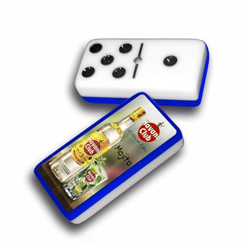 Dominos Set for Adults – Professional Double 9 Cuban Dominoes Set, Classic Travel Board Game with Wood Case Juegos de Mesa (Mojito) - color: Mojito