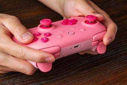 8BitDo Ultimate 2C Bluetooth Controller for Switch/Switch 2, Wireless Controller with 6-Axis Motion Control, Rumble Vibration, Refined D-Pad and Bumpers, and Hall Effect Joysticks (Pink) - color: Pink, style: Ultimate 2C