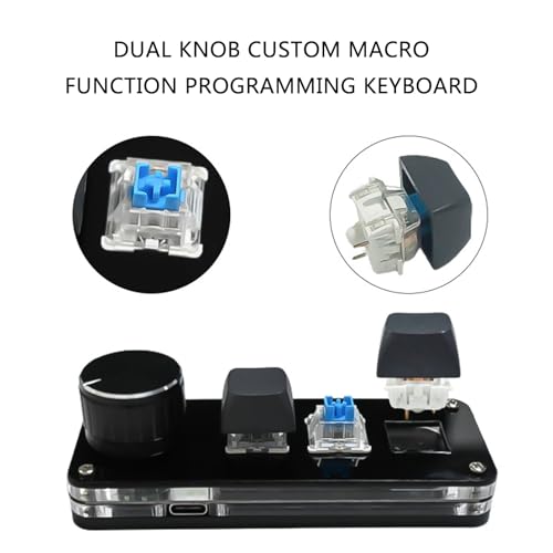 Portable 16Key Macro Keypad with Programmable Dials for Advanced Gaming Controls and Multimedia Management Keyboards